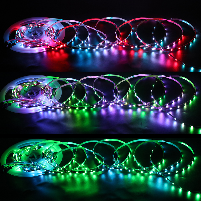 12V SK6812 3535 4mm široký RGB dynamický super tenký LED pásek 300 pixelů 12V SK6812 3535 4mm široký RGB dynamický super tenký LED pásek 300 pixelů