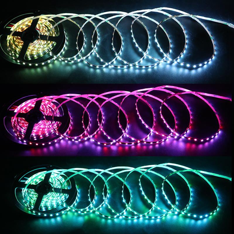 12V SK6812 3535 4mm široký RGB dynamický super tenký LED pásek 300 pixelů 12V SK6812 3535 4mm široký RGB dynamický super tenký LED pásek 300 pixelů