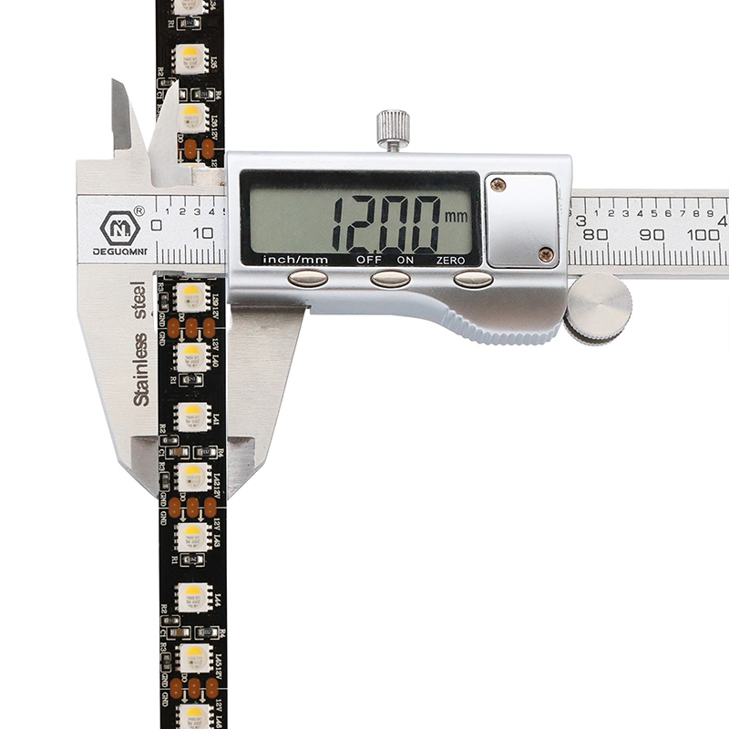 Adressierbarer LED-Streifen RGBW 12V SK6812 beleuchtet schwarze Farbe PWB 96 LEDs/m Adressierbarer LED-Streifen RGBW 12V SK6812 beleuchtet schwarze Farbe PWB 96 LEDs/m