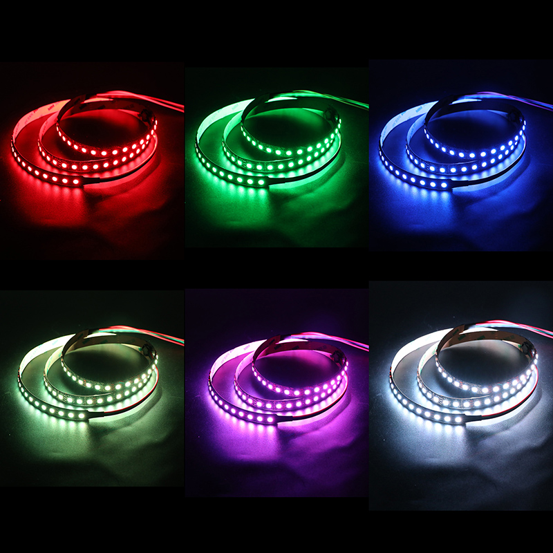 Adressierbarer LED-Streifen RGBW 12V SK6812 beleuchtet schwarze Farbe PWB 96 LEDs/m Adressierbarer LED-Streifen RGBW 12V SK6812 beleuchtet schwarze Farbe PWB 96 LEDs/m