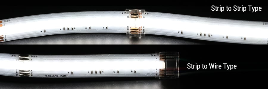 12mm 5-Pin RGBW COB LED Strip Connector Lighting