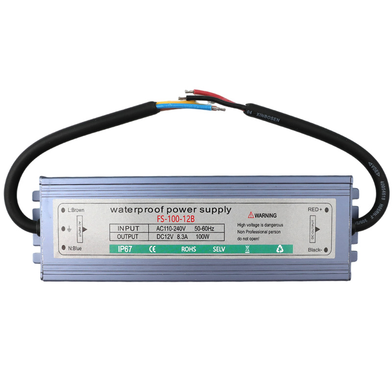100W 8.3A 12V Waterproof IP67 LED Power Supply