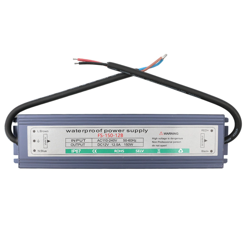 150W 12.5A DC12V CV Waterproof IP67 LED Power Supply