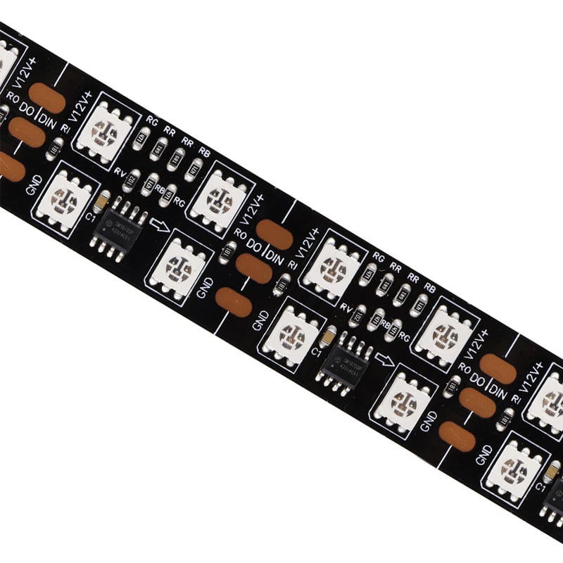  12V Double Row SM16703 Addressable 5050 RGB LED Strip 150 Pixels