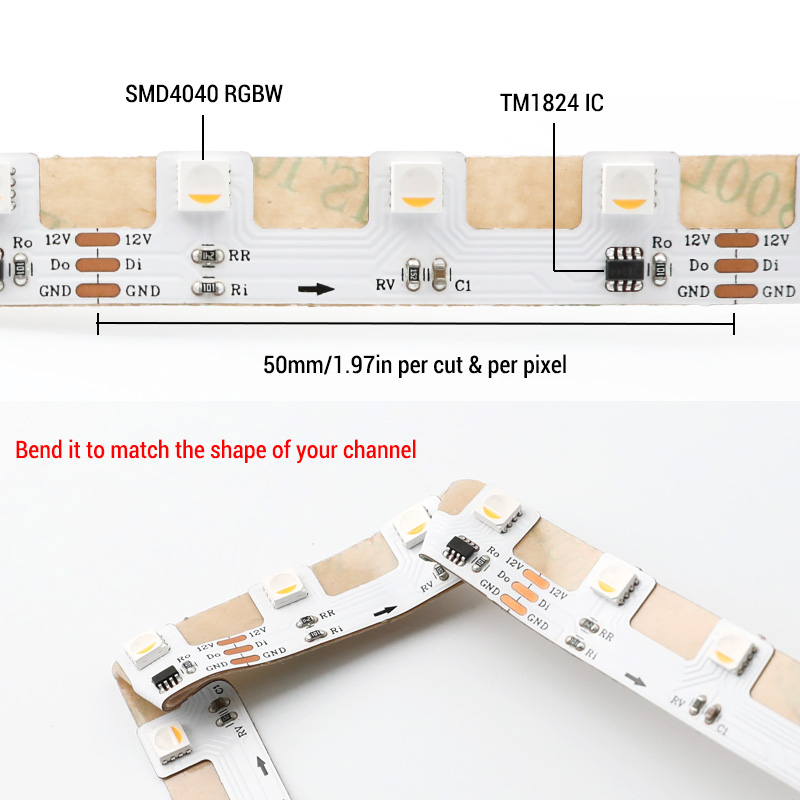 12V External SK6812 RGBWIC Great Wall Foldable LED Strip Light 12V External SK6812 RGBWIC Great Wall Foldable LED Strip Light