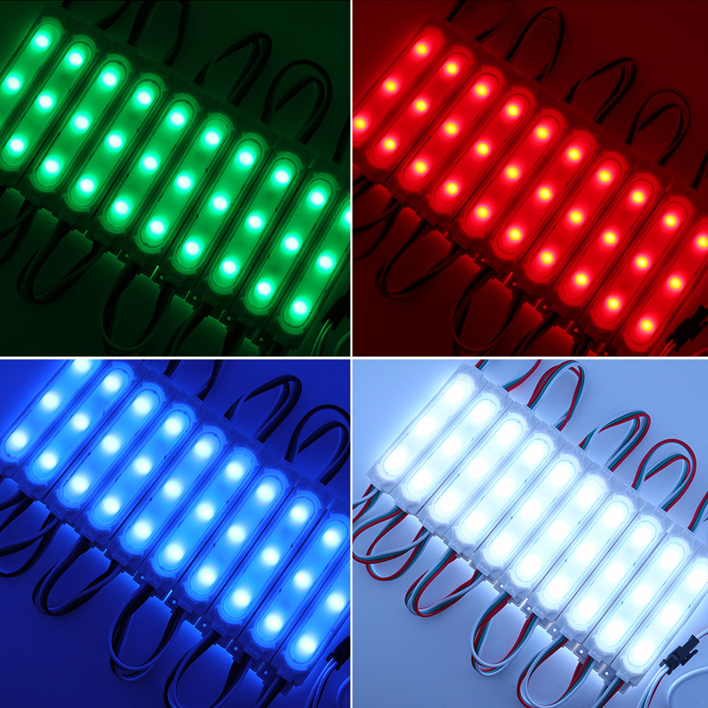 DC12V 0.72W ​​FRGB Farboption 92*19mm SMD5050 Hoher CRI 90 Superhelle lineare Schildermodule, adressierbare LED-Pixelmodulleuchten, 20 Stück/String