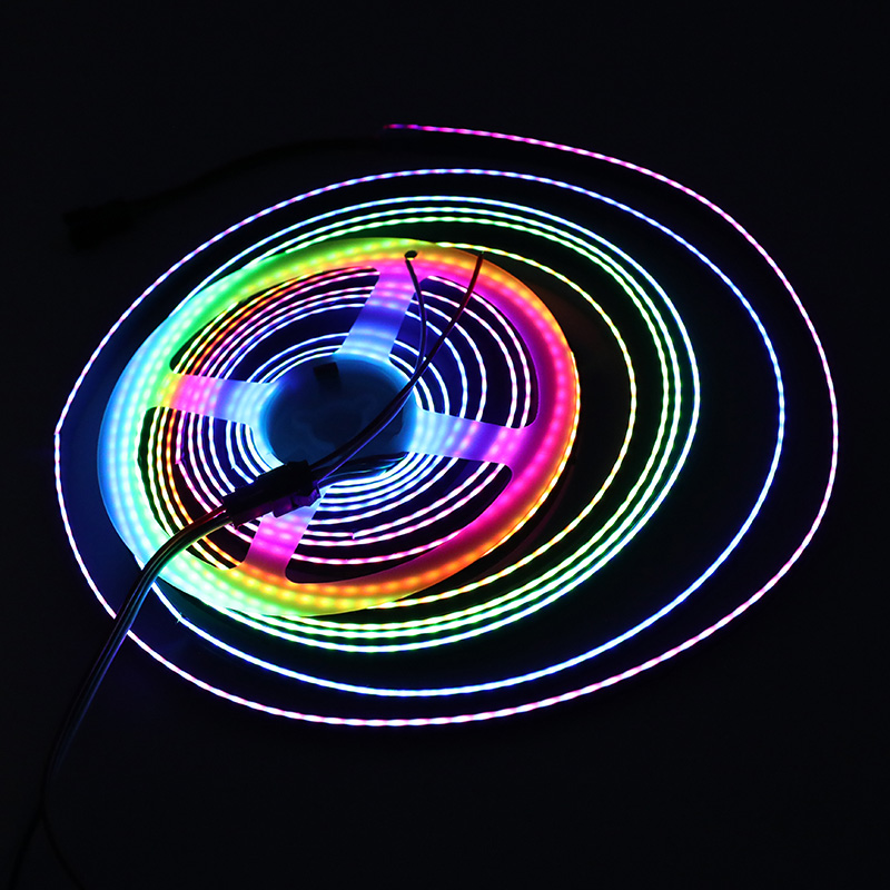 12V WS2811F Black RGB Continuous Edge-lit Cob LED Strip 80 Pixels 12V WS2811F Black RGB Continuous Edge-lit Cob LED Strip 80 Pixels