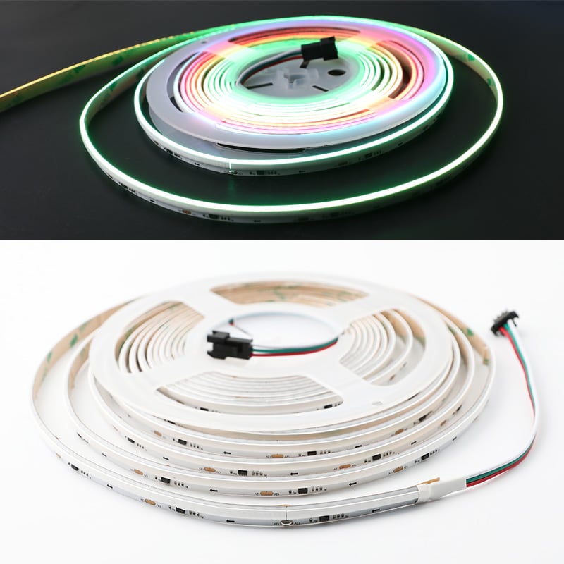 12V WS2811F Dotless Side Glow RBG Cob Edge Lighting Tape 100 Pixels 12V WS2811F Dotless Side Glow RBG Cob Edge Lighting Tape 100 Pixels