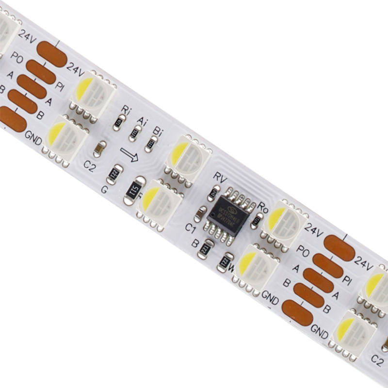 Double Row DMX RGBW LED Strip DC24V 15mm 600LEDs 16.4ft