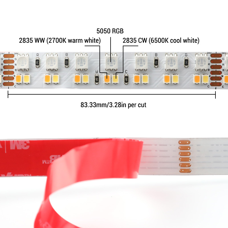 SLLHUT RGBCCT Multi Color LED Strip Lights For Room Decoration SLLHUT RGBCCT Multi Color LED Strip Lights For Room Decoration