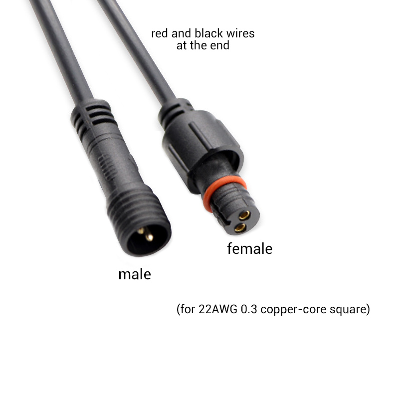 thumbnail image 2 of 5 Pairs Waterproof Automotive Electrical Wire Connectors - 2Pin Way Plug IP67 - 20 AWG 2 of 4