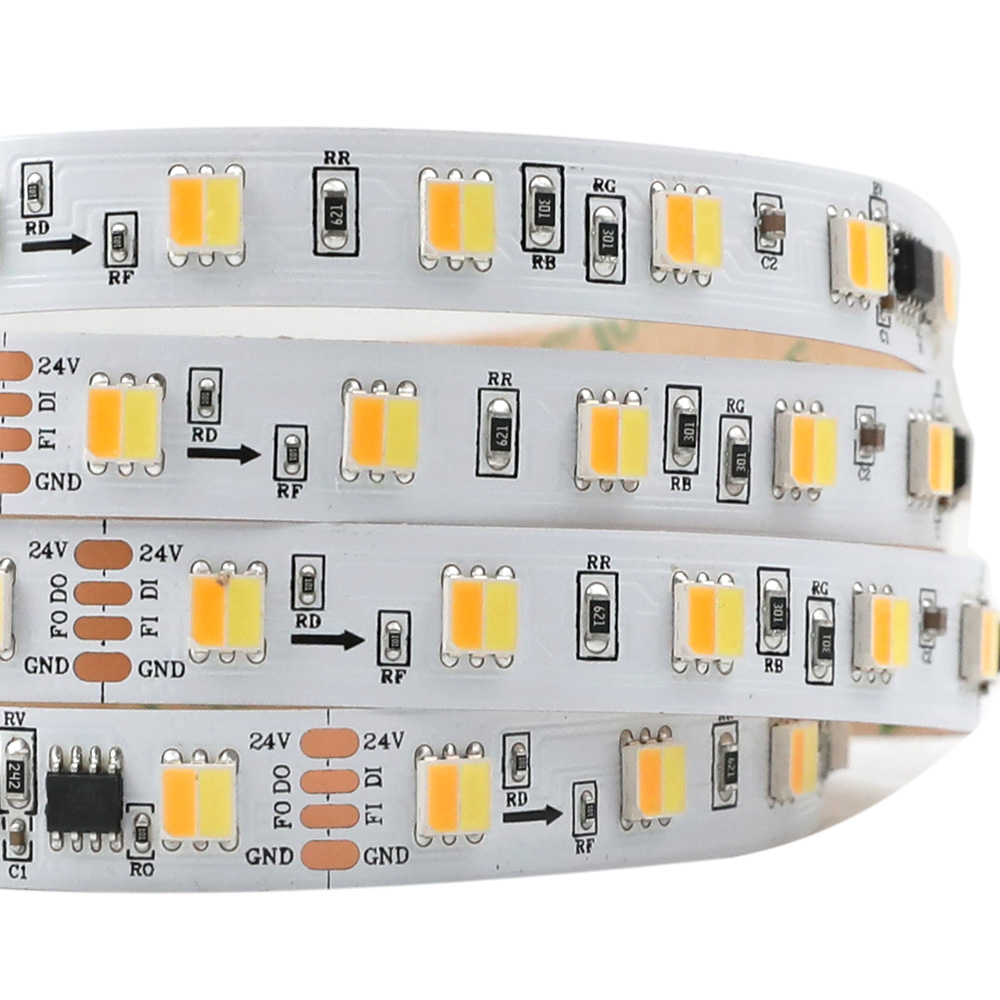 2-In-1 5050 CCT Hyper Long TM1934 Programmable Tunable White LED Strip