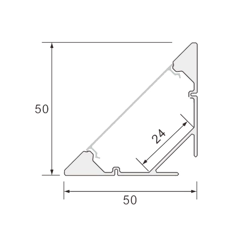 50x50mm 2-Inch 90-Degree Corner Mount LED Tape Light Channel 50x50mm 2-Inch 90-Degree Corner Mount LED Tape Light Channel