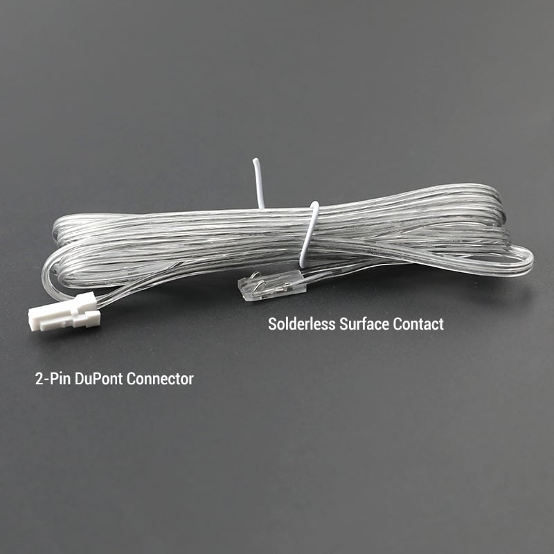 2 Pin Dupont Male to Surface Contact Connector Transparent Cord 150cm For Solderless Neon Light Strips 2 Pin Dupont Male to Surface Contact Connector Transparent Cord 150cm For Solderless Neon Light Strips