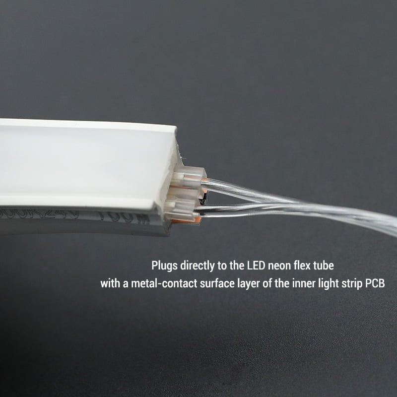 2 Pin Dupont Male to Surface Contact Connector Transparent Cord 150cm For Solderless Neon Light Strips 2 Pin Dupont Male to Surface Contact Connector Transparent Cord 150cm For Solderless Neon Light Strips