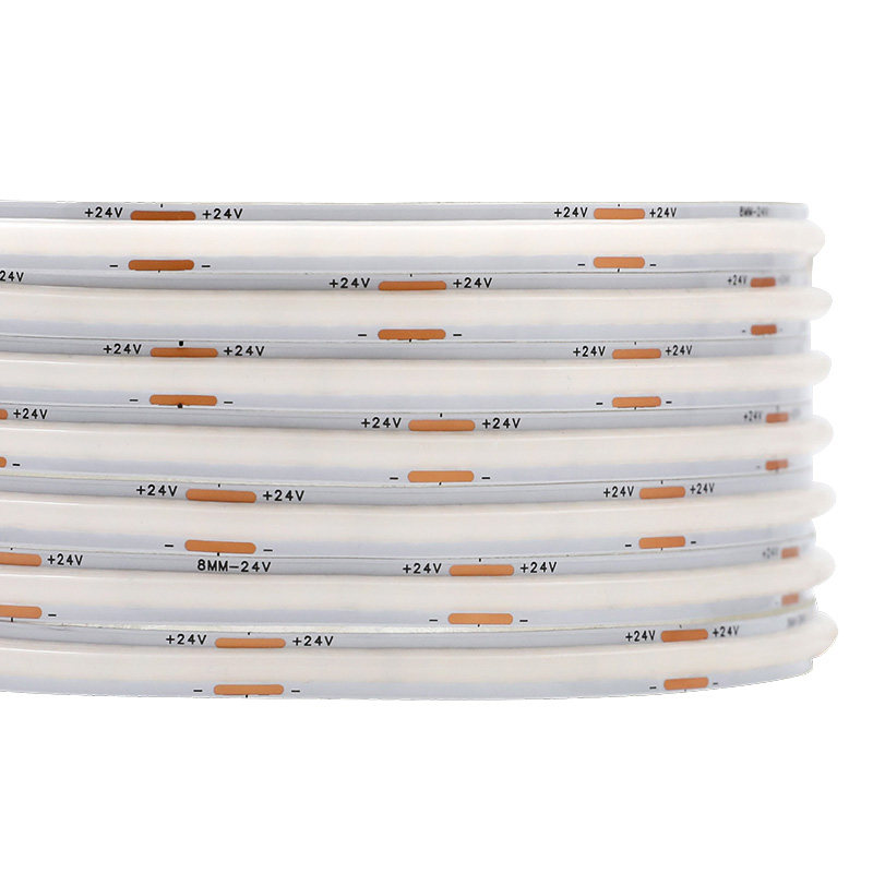 24 Volt 10m 33ft lang 8mm schmaler Rand FCOB weiß LED-Lichtstreifen