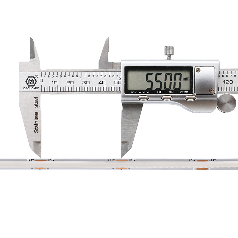 24 Volt 10m 33ft lang 8mm schmaler Rand FCOB weiß LED-Lichtstreifen 24 Volt 10m 33ft lang 8mm schmaler Rand FCOB weiß LED-Lichtstreifen