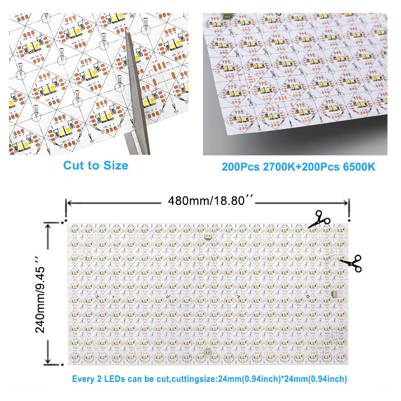 24V 2835 Nastavitelná bílá stříhací Flex ultratenká světla LED 20X10 24V 2835 Nastavitelná bílá stříhací Flex ultratenká světla LED 20X10