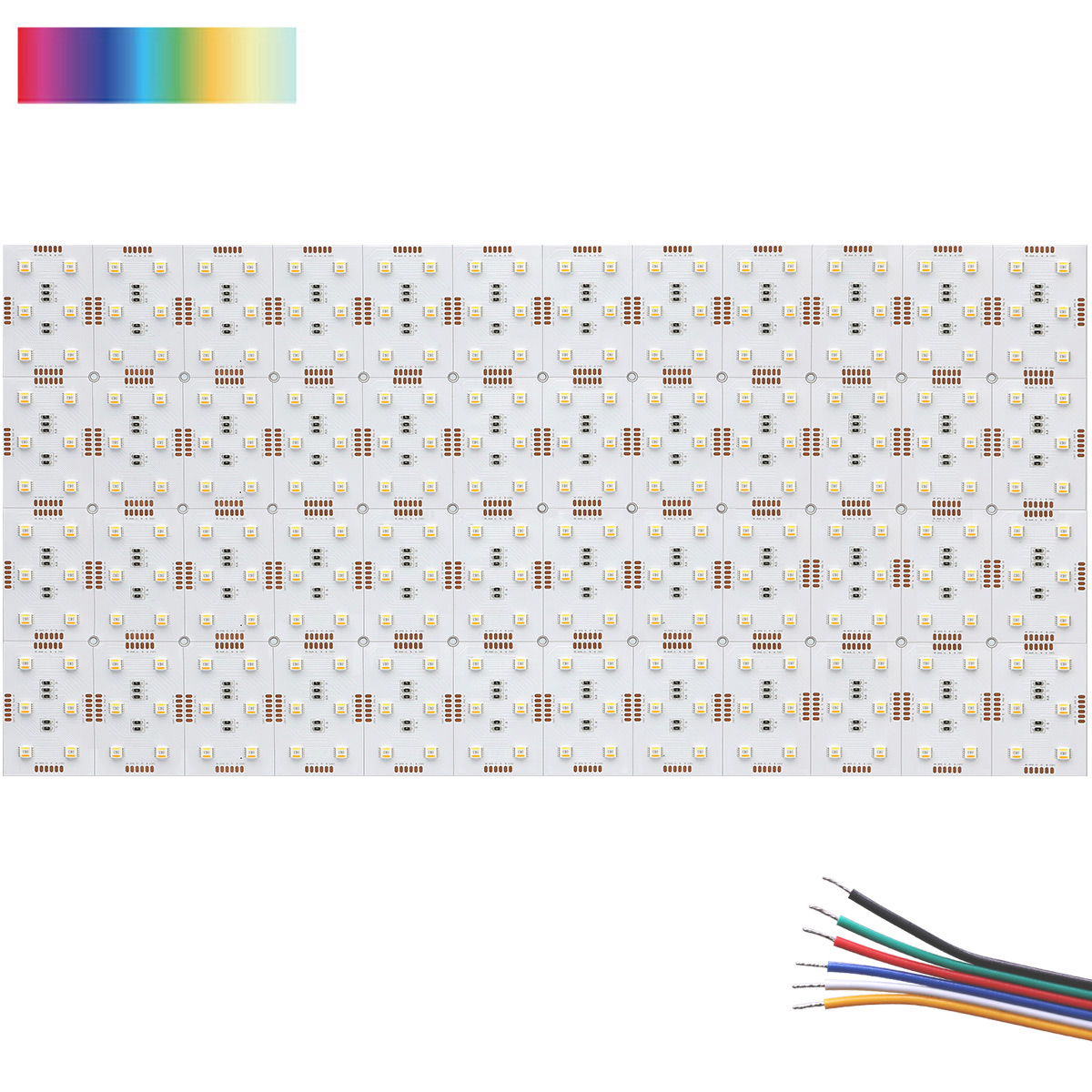 24V 5v1 5050 RGBCCT Flexibilní LED list měnící barvu 24X12 24V 5v1 5050 RGBCCT Flexibilní LED list měnící barvu 24X12