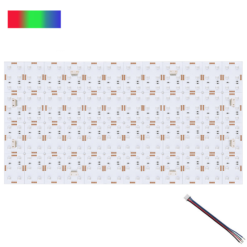 24V 5050 RGB flexibilní LED světelné panely pro podsvícení 6 LED řezané 24x12