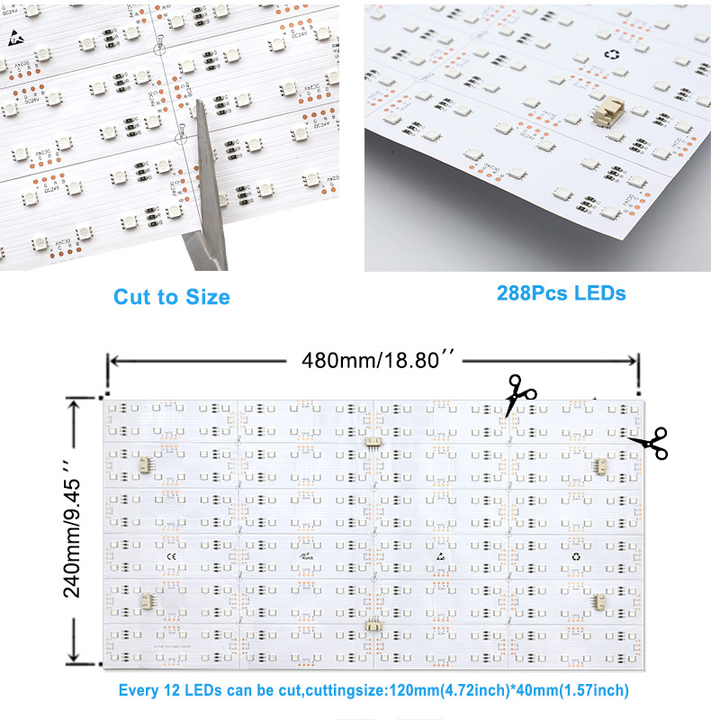 24V 5050 Trimmable Bendable 3in1 RGB Multi Color LED Sheet 12 LEDs Cut 24X12 24V 5050 Trimmable Bendable 3in1 RGB Multi Color LED Sheet 12 LEDs Cut 24X12