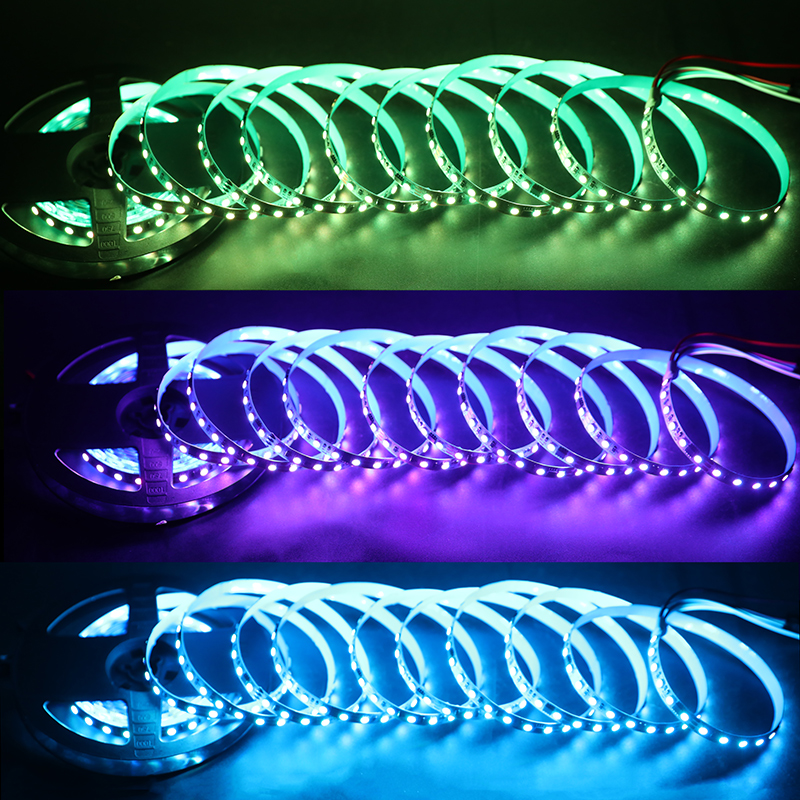 24V 8mm WS2811 Dream Color Flexibilní RGB LED pásek 96LED na metr 24V 8mm WS2811 Dream Color Flexibilní RGB LED pásek 96LED na metr
