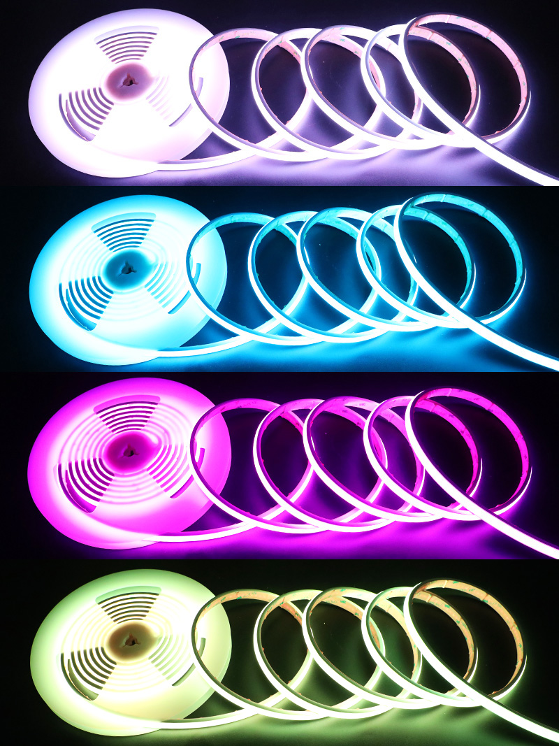 24V flexibilní řezací hladká RGB COB neonová LED pásková světla 12X6mm 24V flexibilní řezací hladká RGB COB neonová LED pásková světla 12X6mm