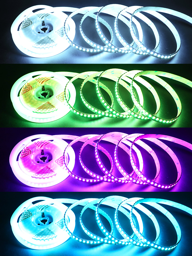 Adressierbares RGBW-LED-Band mit statischer Farbbeleuchtung