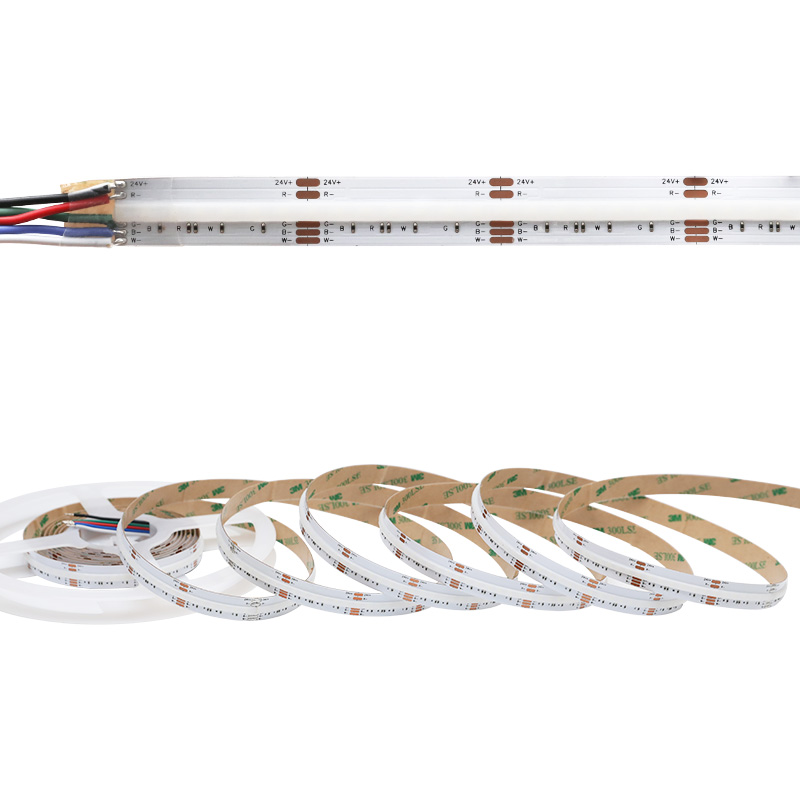 24V RGBW COB LED pásek s vysokou hustotou s tenčí krycí vrstvou 840 LED / m 24V RGBW COB LED pásek s vysokou hustotou s tenčí krycí vrstvou 840 LED / m