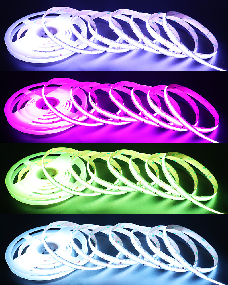 24V RGBW COB LED pásek s vysokou hustotou s tenčí krycí vrstvou 840 LED / m 24V RGBW COB LED pásek s vysokou hustotou s tenčí krycí vrstvou 840 LED / m