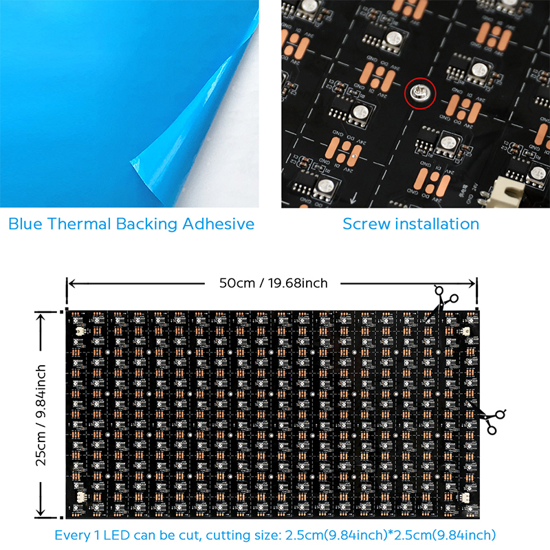24V individuálně ovladatelná WS2811 RGB Smart LED s plochým panelem s černým panelem 24V individuálně ovladatelná WS2811 RGB Smart LED s plochým panelem s černým panelem
