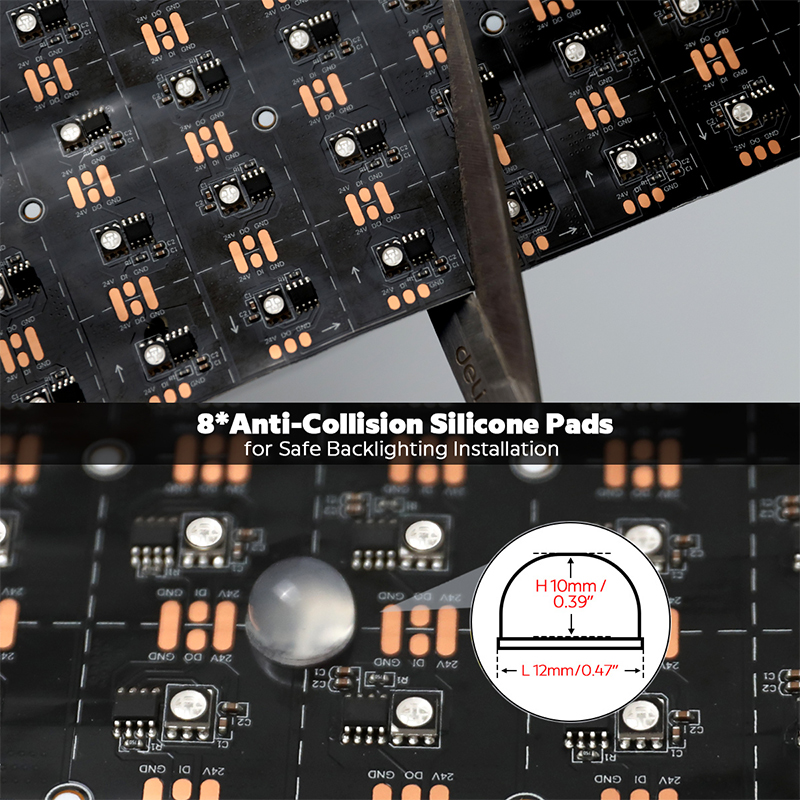 24V individuálně ovladatelná WS2811 RGB Smart LED s plochým panelem s černým panelem 24V individuálně ovladatelná WS2811 RGB Smart LED s plochým panelem s černým panelem
