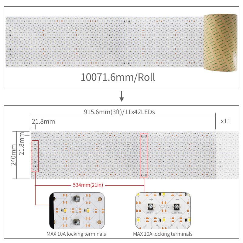 24V rolovací vlastní velký LED list uvedený na seznamu UL – bílá podsvícená světla na pracovní desku DIY velikost 24V rolovací vlastní velký LED list uvedený na seznamu UL – bílá podsvícená světla na pracovní desku DIY velikost