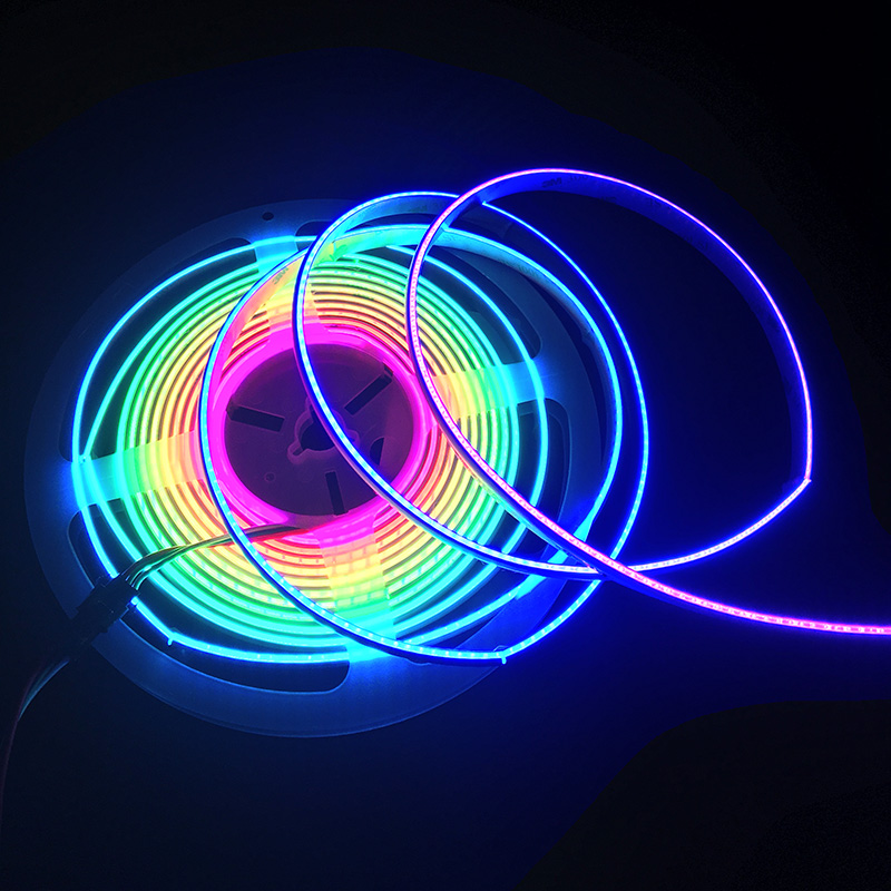24V UCS1903 COB čip na desce s adresovatelným bočním vyzařováním RGB LED pásku 24V UCS1903 COB čip na desce s adresovatelným bočním vyzařováním RGB LED pásku