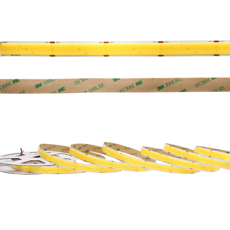 24V bílá 15mm široká 3řadá super jasná páska COB LED páska 24V bílá 15mm široká 3řadá super jasná páska COB LED páska