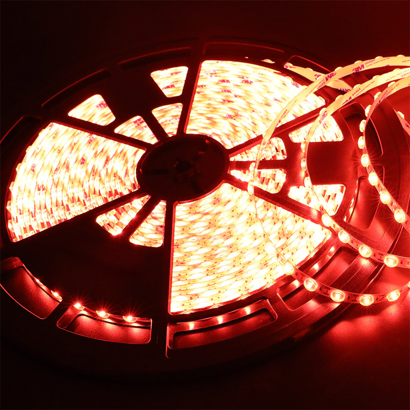 Biegsames, diffuses Weitwinkelobjektiv, 24 VDC, helles rotes LED-Band