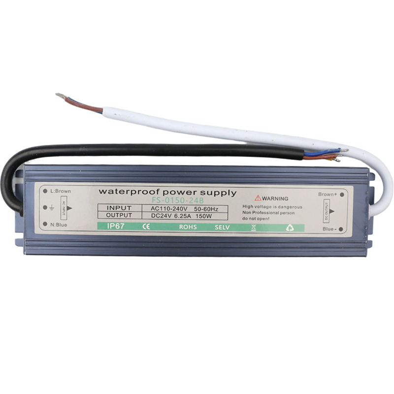 150W6.25A DC24V Constant Voltage Outdoor Waterproof IP67 Switching LED Driver Transformer Power Supply For LED Light Strips