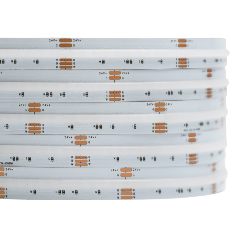 DC 24 Volt 960 Fcob RGBW Ceiling COB Cove Lighting Atmosphere LED Strip Dotless