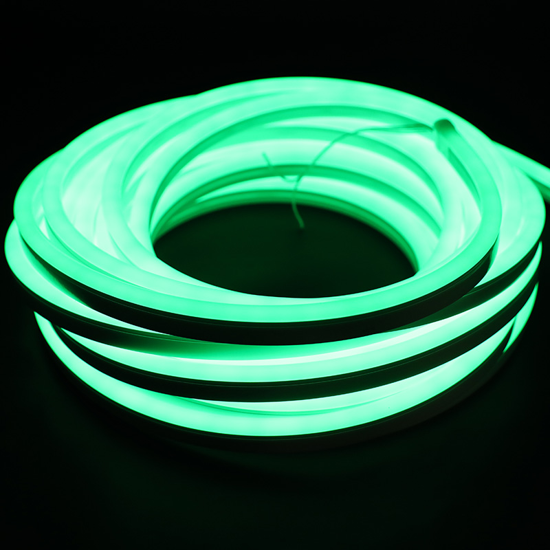 Dual Signal 24 V langer digitaler RGB 12 x 25 mm seitlich gebogener Dome RGBIC Neon-ähnlicher LED-Streifen, bis zu 30 m Dual Signal 24 V langer digitaler RGB 12 x 25 mm seitlich gebogener Dome RGBIC Neon-ähnlicher LED-Streifen, bis zu 30 m
