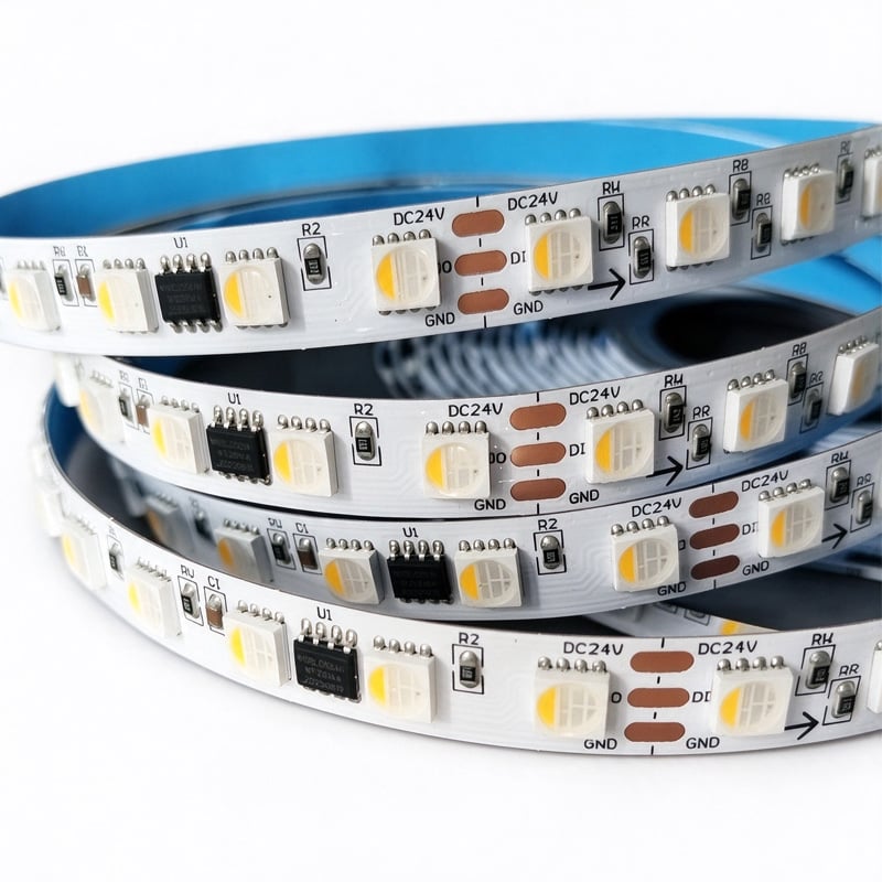  24V SOP8 WS2814A Addressable 5050 RGBW IC LED 10mm Strip Light 420LEDs Roll