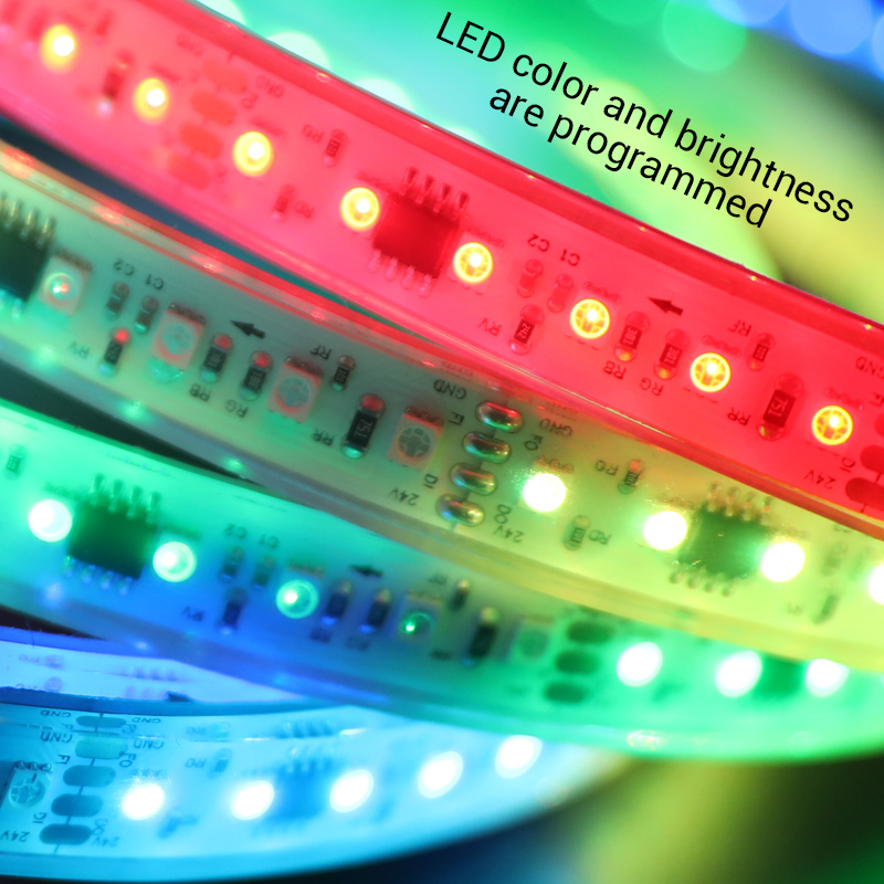 24VDC TM1934 2835 Bright Addressable RGB Led Pixel Ribbon 10mm 24VDC TM1934 2835 Bright Addressable RGB Led Pixel Ribbon 10mm