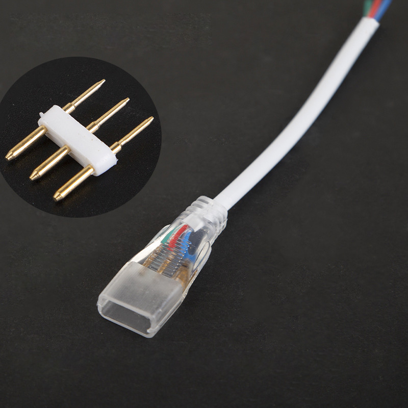 3kolíkový kabel s konektorem pro venkovní napětí AC LED pásku 3kolíkový kabel s konektorem pro venkovní napětí AC LED pásku