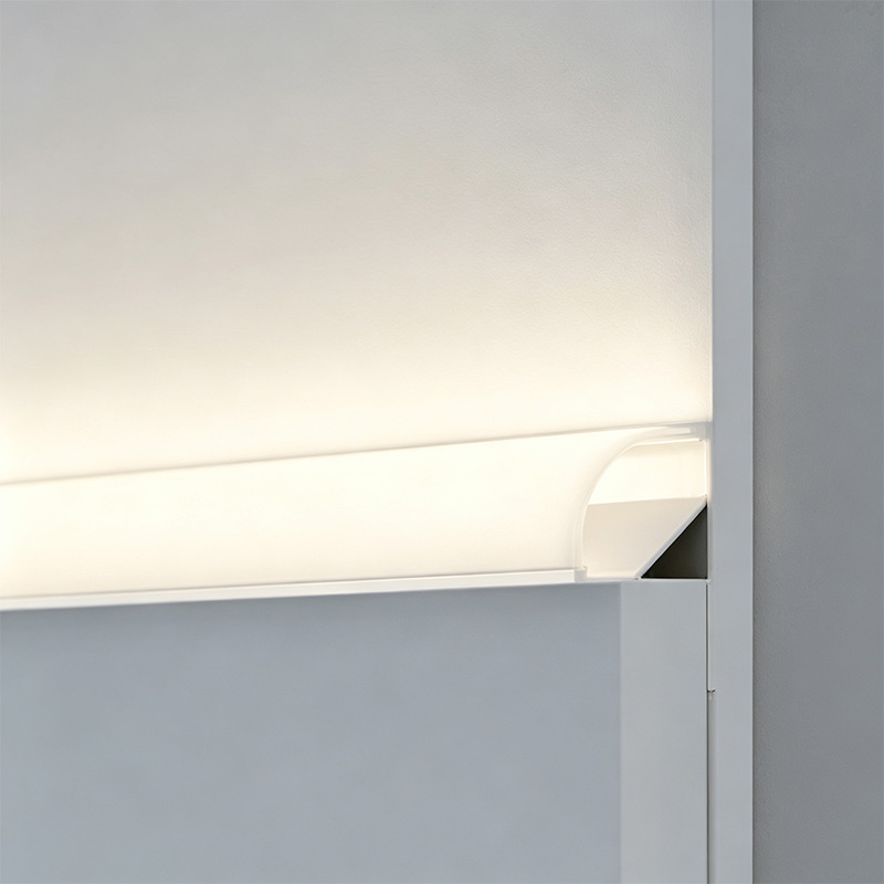 Recessed 1-Inch Corner Mount LED Strip Channel For 20mm Bright Light Recessed 1-Inch Corner Mount LED Strip Channel For 20mm Bright Light