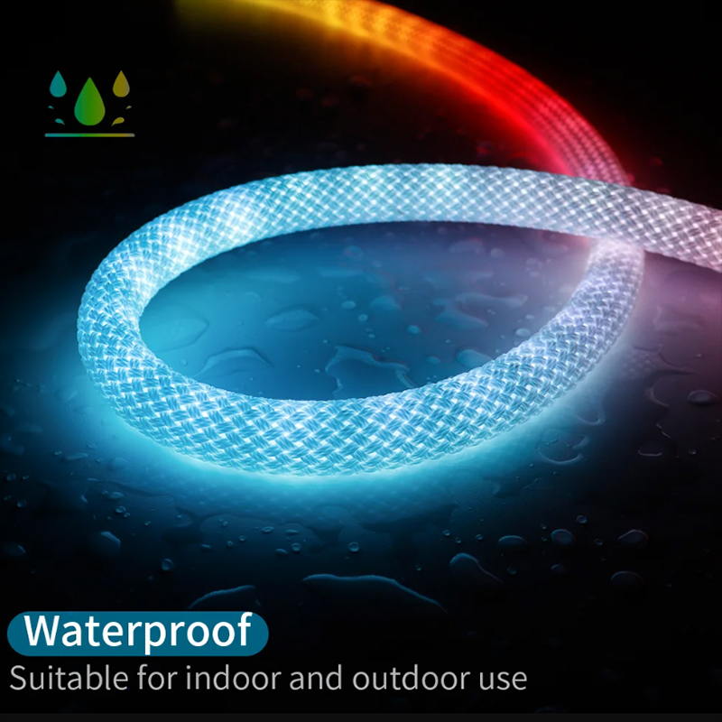 360 Degree Woven 5V WS2812b Digital RGB LED Neon Rope Light Kit 16ft D20 360 Degree Woven 5V WS2812b Digital RGB LED Neon Rope Light Kit 16ft D20
