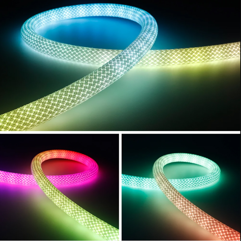 360 Degree Woven 5V WS2812b Digital RGB LED Neon Rope Light Kit 16ft D20 360 Degree Woven 5V WS2812b Digital RGB LED Neon Rope Light Kit 16ft D20