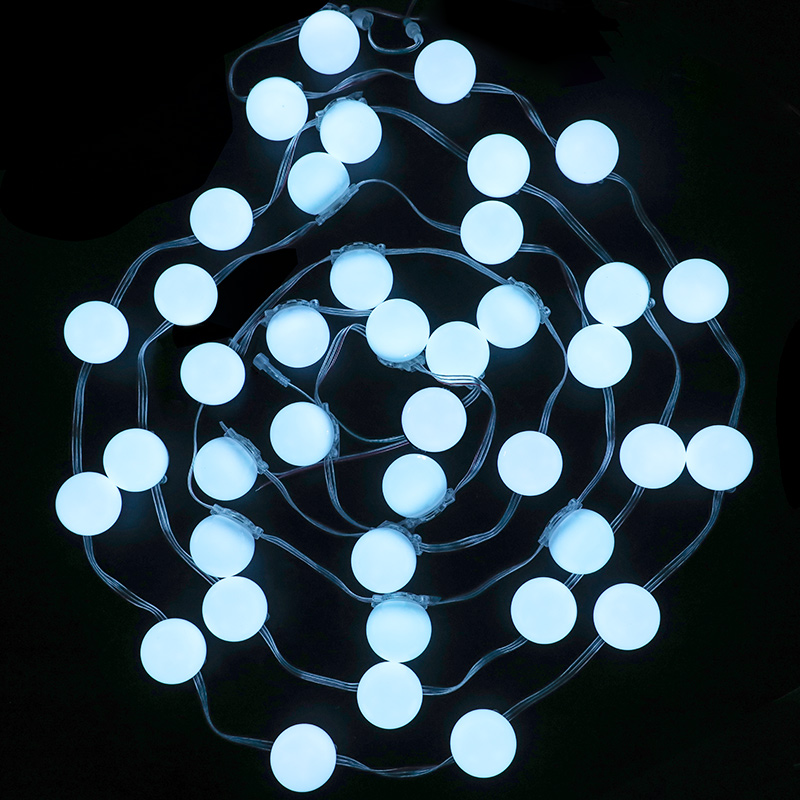 3cm Base Small Solid Color Exterior LED Globe Ball String Lights 40 Counts 3cm Base Small Solid Color Exterior LED Globe Ball String Lights 40 Counts