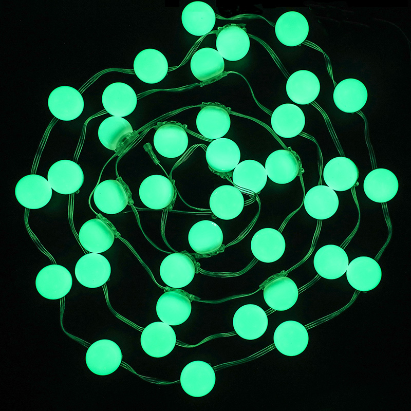 3cm Base Small Solid Color Exterior LED Globe Ball String Lights 40 Counts 3cm Base Small Solid Color Exterior LED Globe Ball String Lights 40 Counts