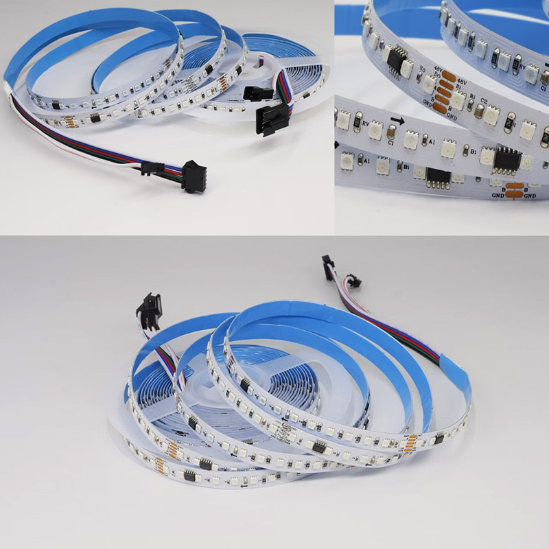 48 Volts Long DMX-Driven 2835RGB Pixel Mappable LED Tape Dynamic Atmospheric Lights 48 Volts Long DMX-Driven 2835RGB Pixel Mappable LED Tape Dynamic Atmospheric Lights
