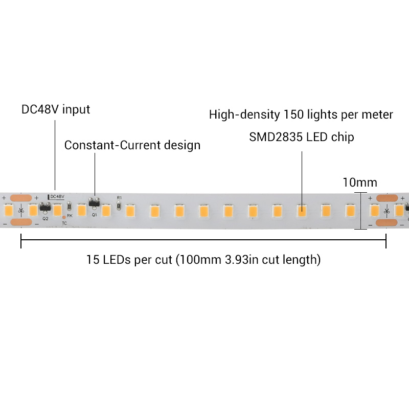 48V High Output Professional Grade Uniform 10-Meter Task Lighting LED Strip 48V High Output Professional Grade Uniform 10-Meter Task Lighting LED Strip