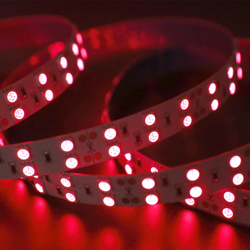 5050 3-Chip-LED Hyper Red 730 nm Doppeldichtes Bandlicht 2 Reihen 300 Dioden